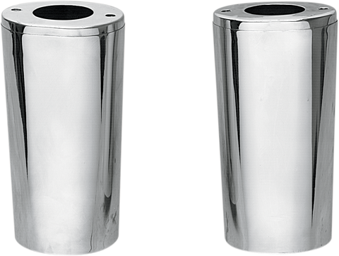 DRAG SPECIALTIES Fork Slider Covers - Chrome - Smooth - Extended +2" (8.5") 74538