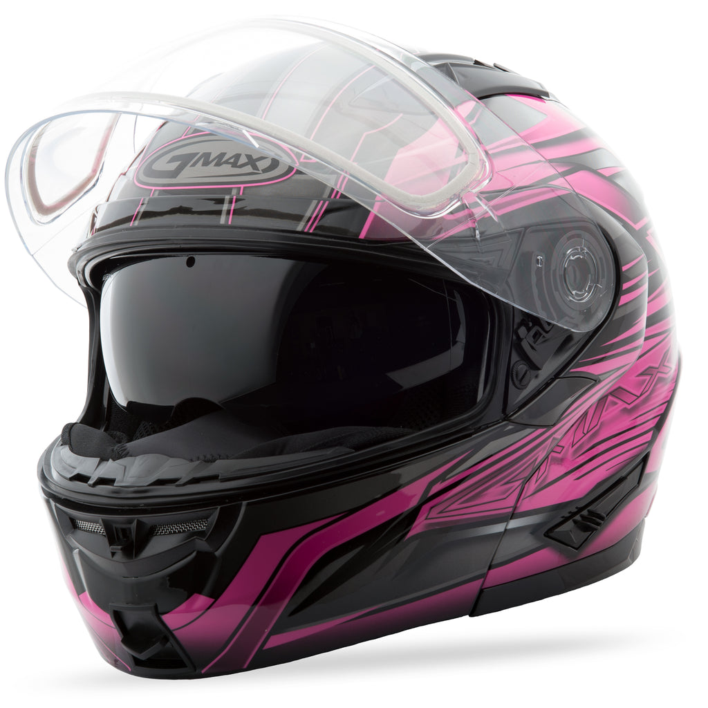 Gm 64s Modular Helmet Carbide Black/Pink M