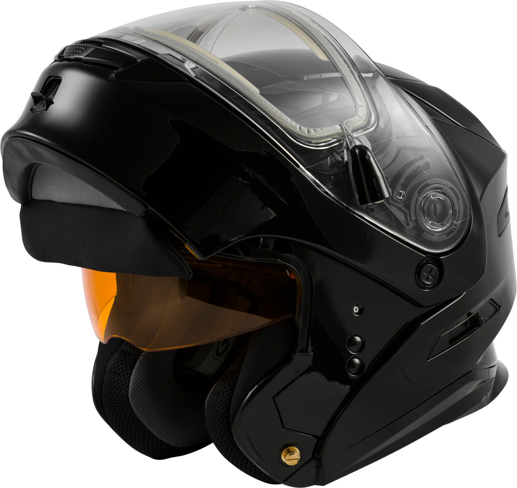 Md 01s Modular Snow Helmet W/Electric Shield Black Xs
