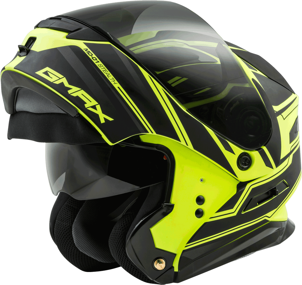 Md 01 Modular Stealth Helmet Matte Black/Hi Vis Yellow Xl