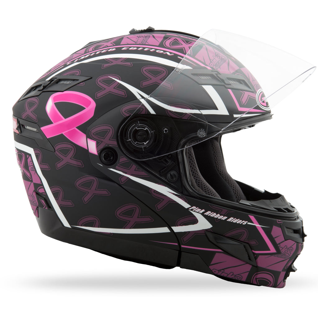 Gm 54s Modular Helmet Matte Black/Pink Ribbon Xs