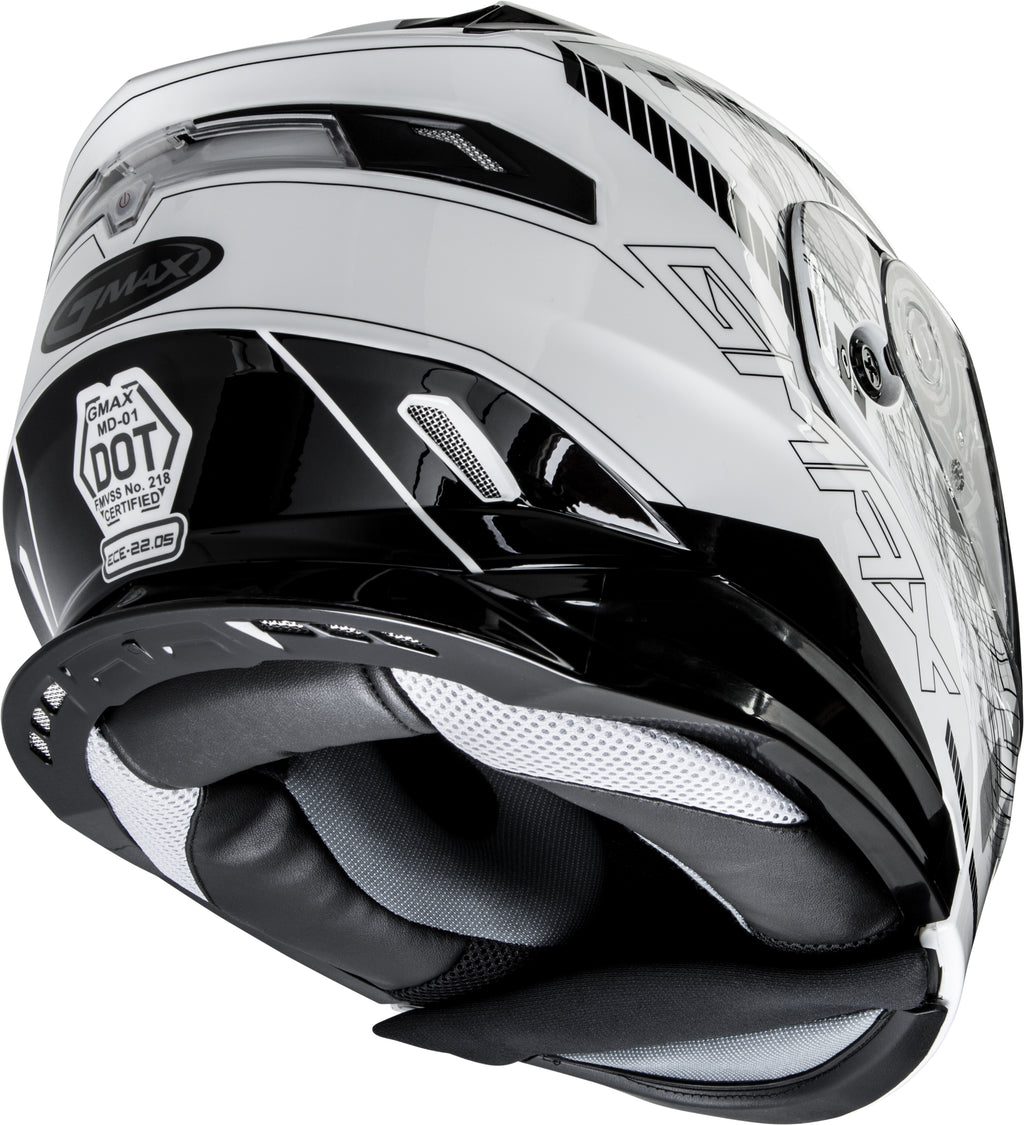 Md 01s Modular Wired Snow Helmet White/Black Xl