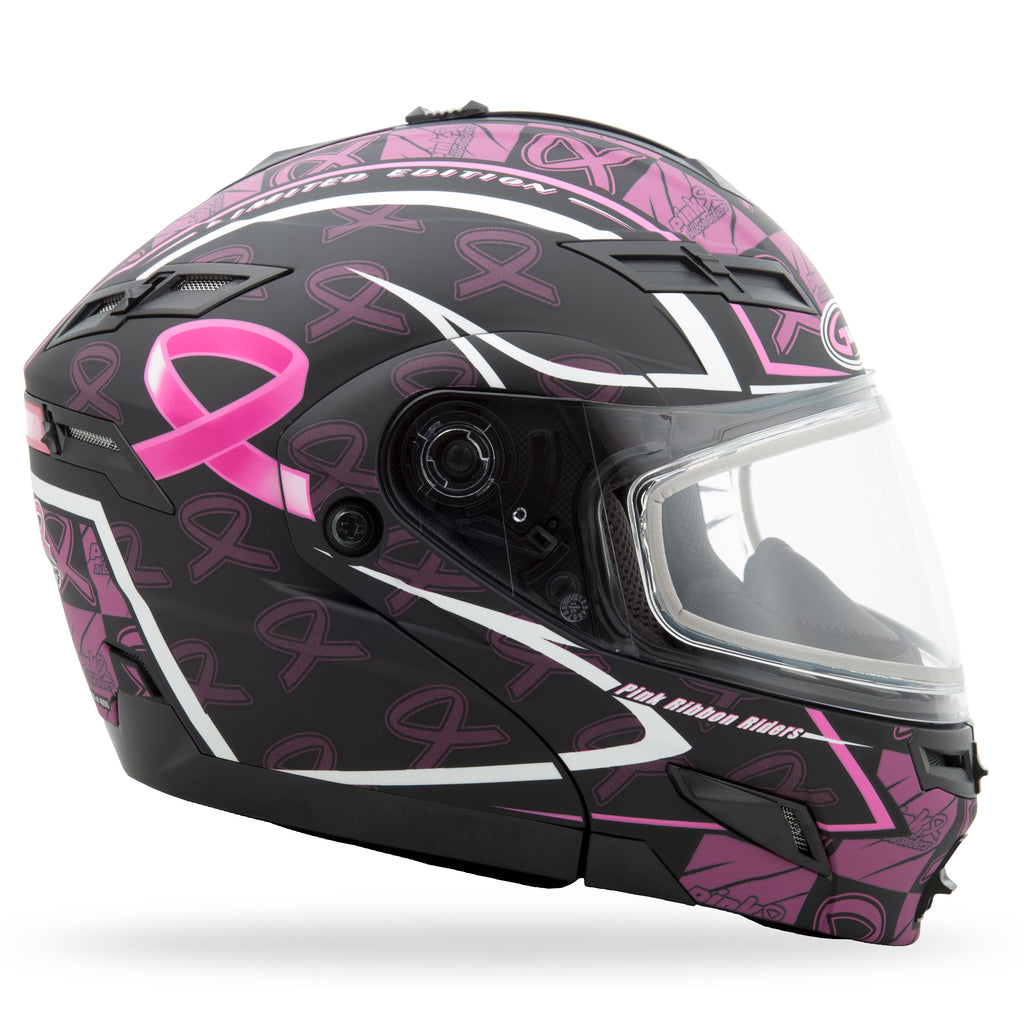 Gm 54s Modular Helmet Pink Ribbon Matte Black X