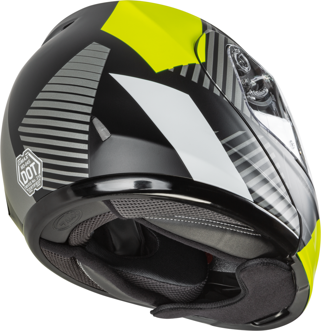 Md 04s Modular Reserve Snow Helmet Matte Black/Hi Vis 2x