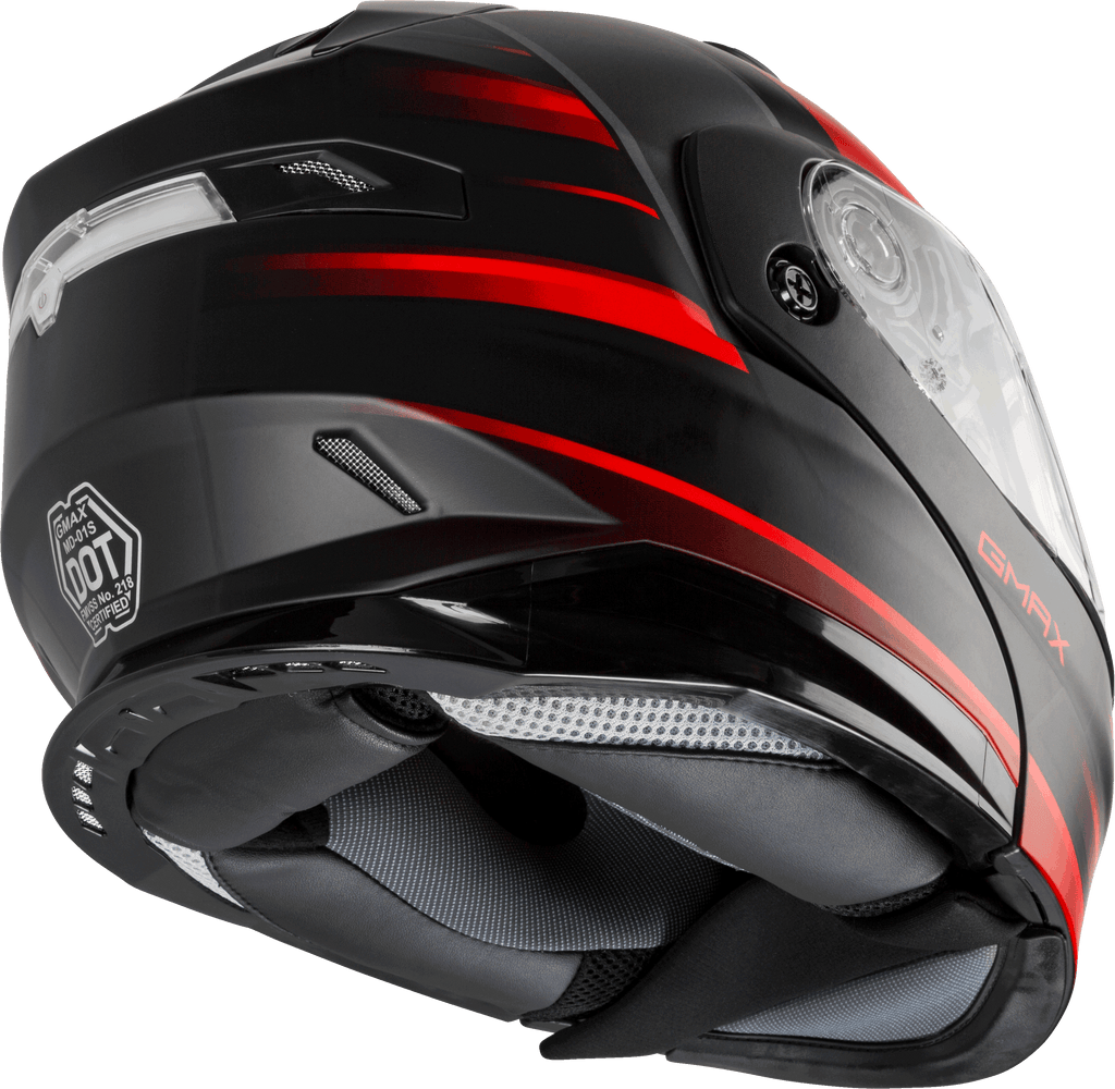 Md 01s Modular Snow Helmet Descendant Matte Black/Red 2x