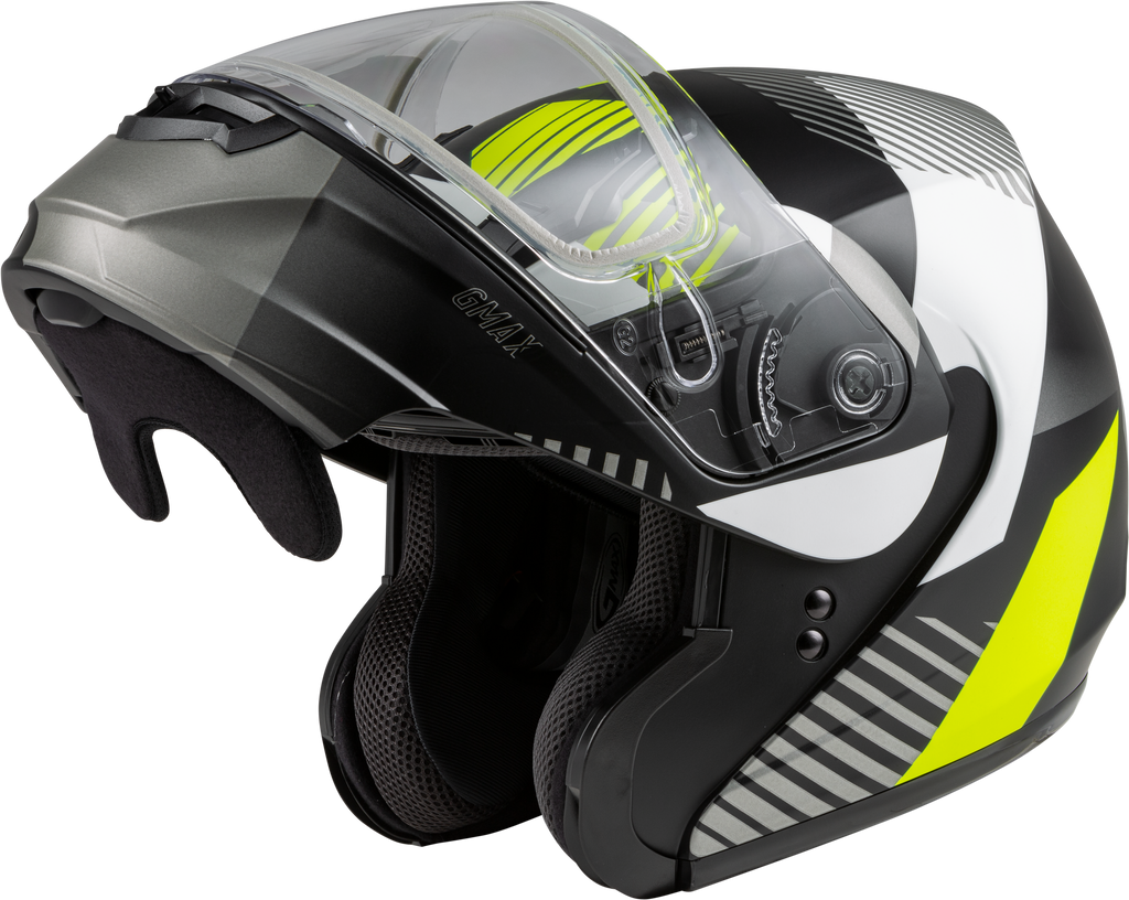 Md 04s Modular Reserve Snow Helmet Matte Black/Hi Vis 2x