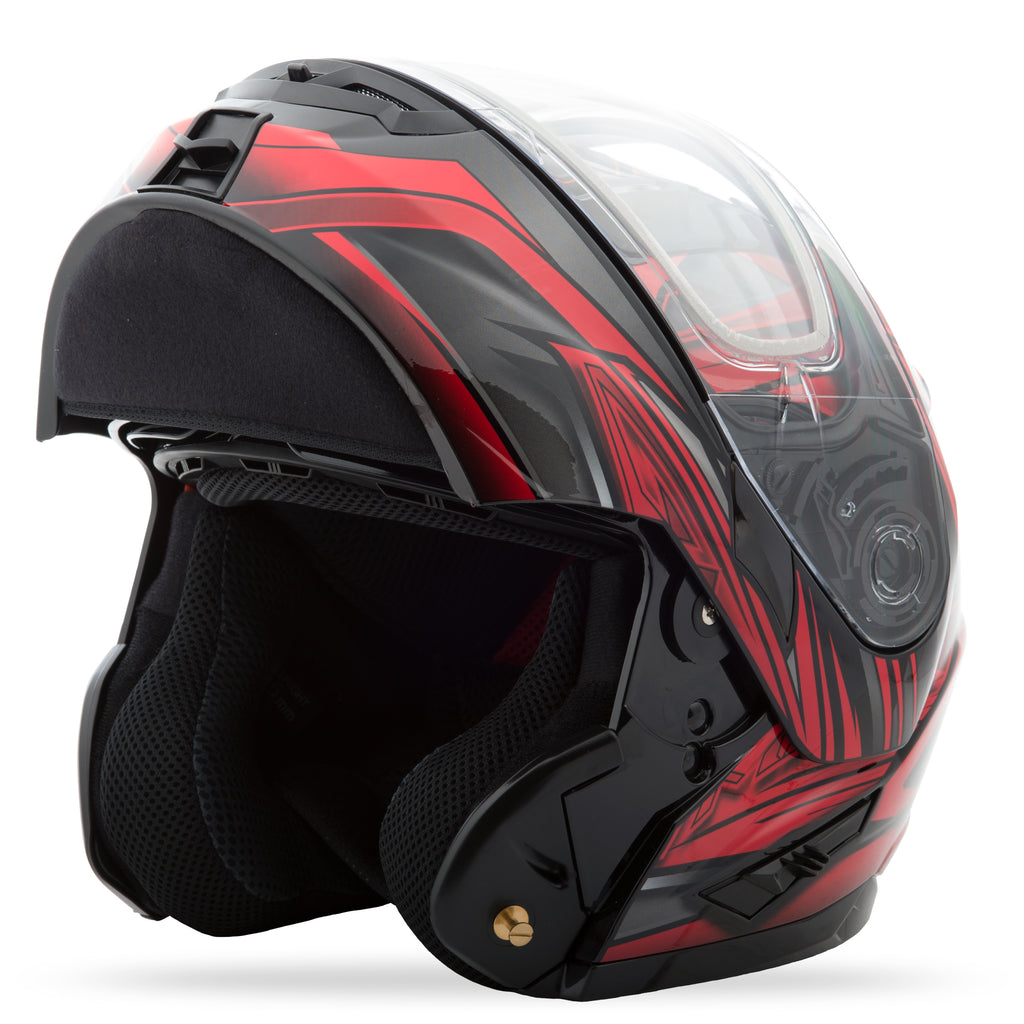 Gm 64s Modular Helmet Carbide Black/Red 3x