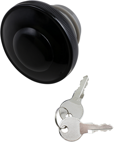 DRAG SPECIALTIES Gas Cap - Vented Locking - Black 03-0320AB-A