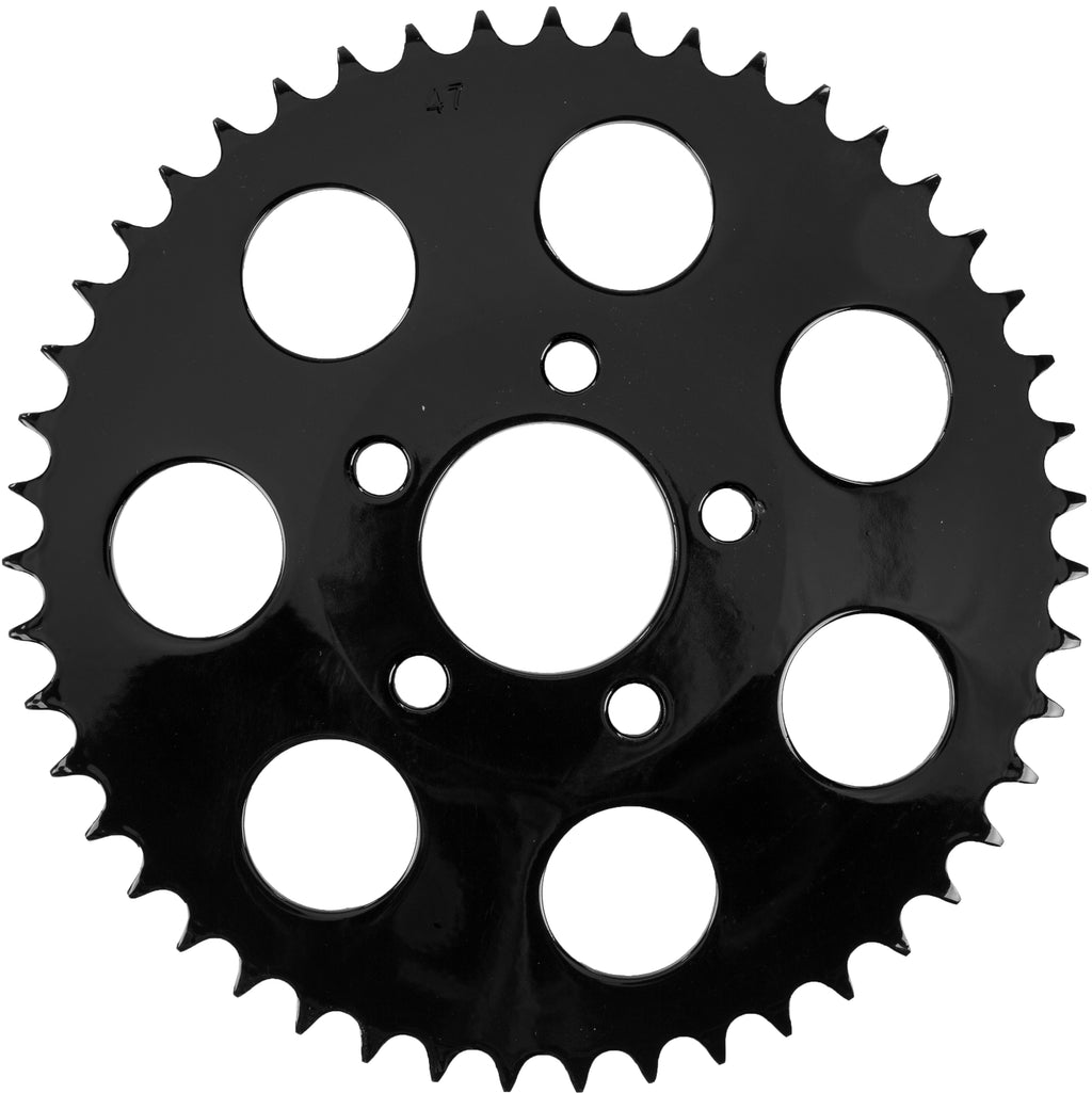 Gloss Black Rear Sprocket 47t Dished Big Twin 00 13