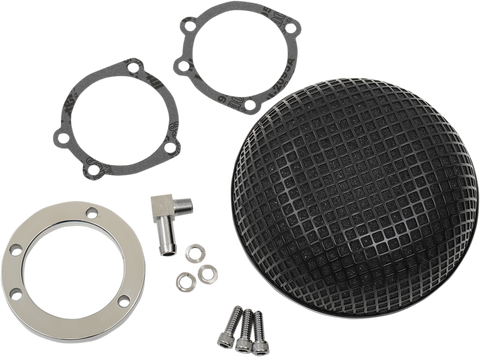 DRAG SPECIALTIES Bob Air Cleaner - Black - CV/Delphi 14-0110CVSB