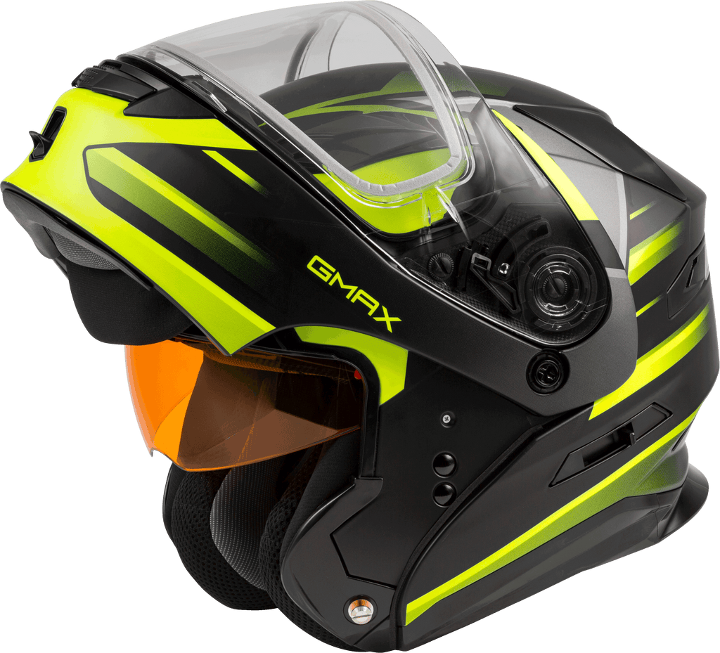 Md 01s Modular Snow Helmet Descendant Matte Blk/Hi Vis Xl