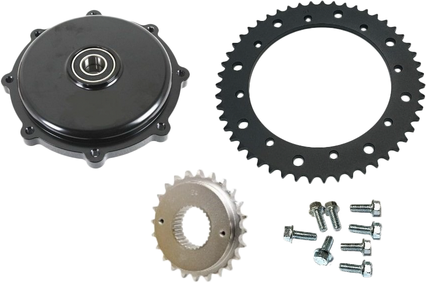Cush Drive Chain Conv Kit Black `09 16 Flt