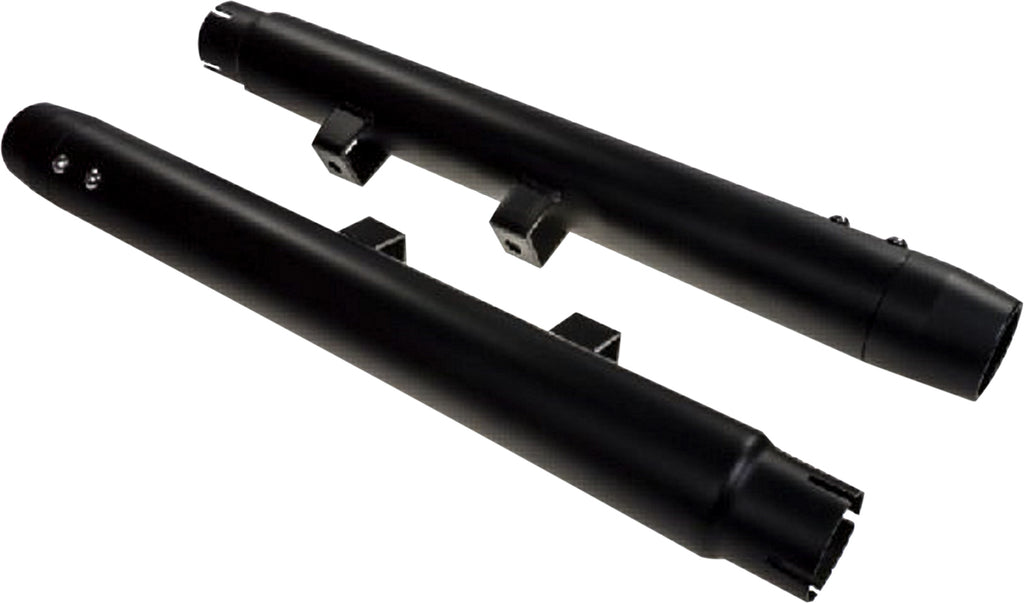 Hd Radium Mufflers Black W/Black End Caps