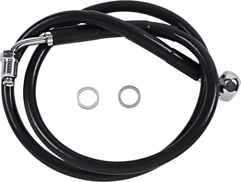 DRAG SPECIALTIES Brake Line - +10" - Black - '18-'21 Softail 618601-10BLK