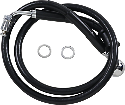 DRAG SPECIALTIES Brake Line - +6" - Black - '18-'21 Softail 618604-6BLK