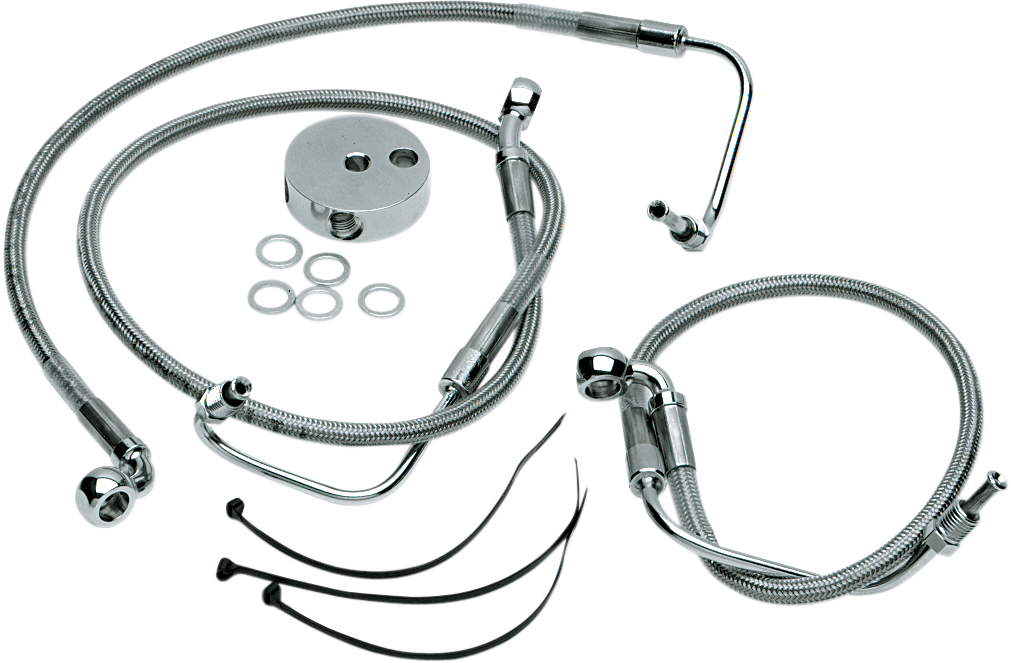 DRAG SPECIALTIES Brake Line - Front (Lower/Upper) - Stainless Steel 640410