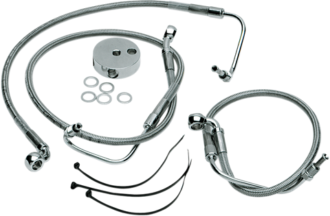 DRAG SPECIALTIES Brake Line - Front (Lower/Upper) - Stainless Steel 640410