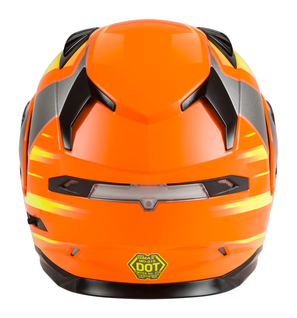 Md 01s Modular Snow Helmet Descendant Neon Org/Hi Vis 3x