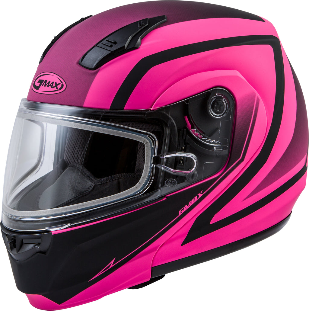 Md 04s Modular Docket Snow Helmet Matte Neon Pnk/Blk Xl