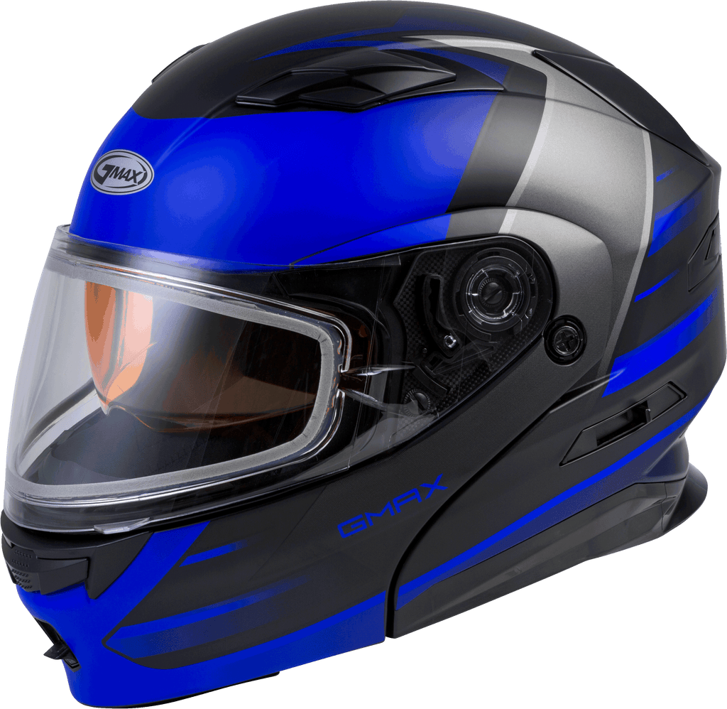 Md 01s Modular Snow Helmet Descendant Matte Black/Blue 2x