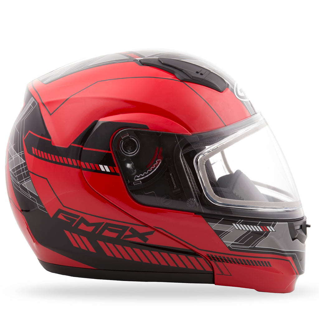 Md 04 Snow Modular Helmet Red/Black L