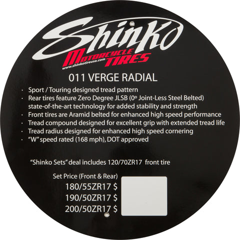 Tire Display Sign 011 Verge
