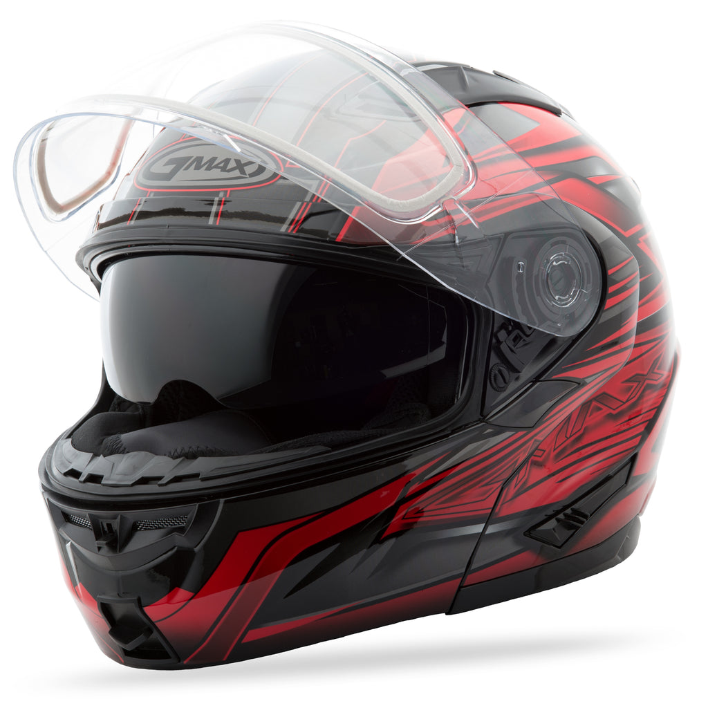 Gm 64s Modular Helmet Carbide Black/Red 3x