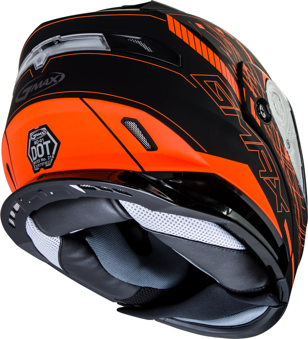 Md 01s Modular Wired Snow Helmet Black/Neon Orange Xs