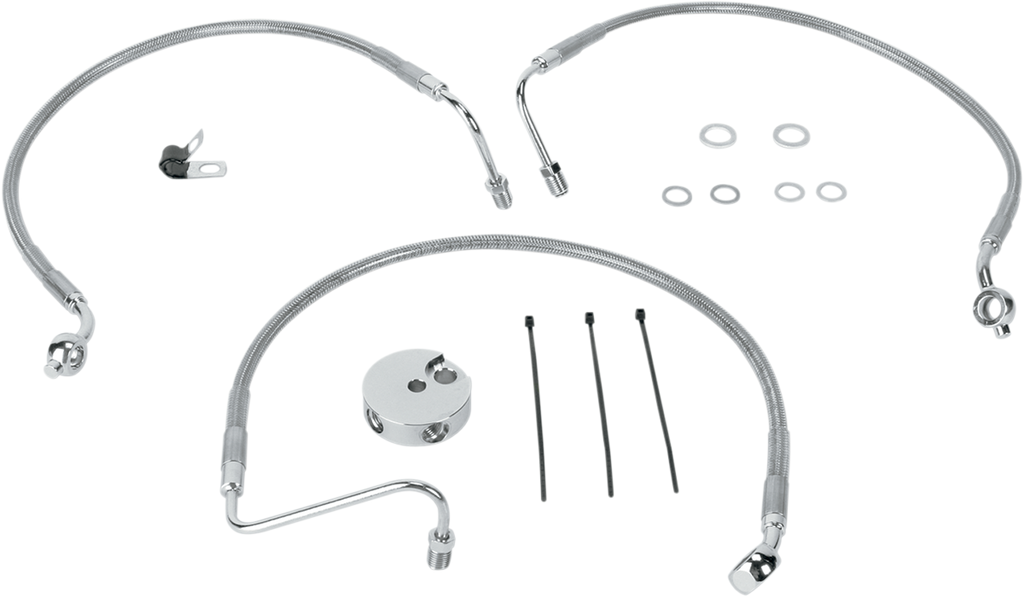 DRAG SPECIALTIES Brake Line - Front (Lower/Upper) - Stainless Steel 660510