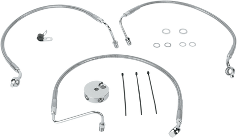 DRAG SPECIALTIES Brake Line - Front (Lower/Upper) - Stainless Steel 660510