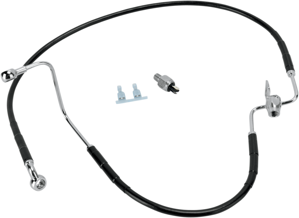 DRAG SPECIALTIES Brake Line - Rear - Black 680225-BLK