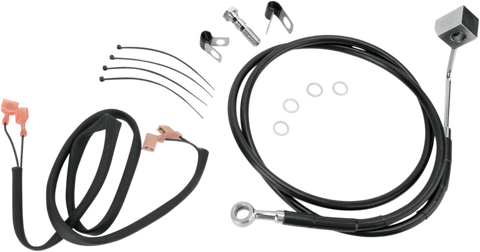 DRAG SPECIALTIES Brake Line - Rear - Black 640220-BLK