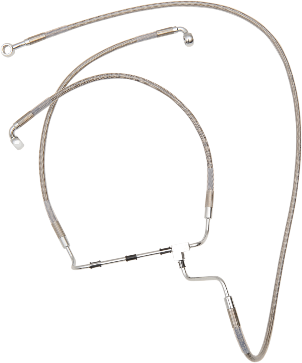 DRAG SPECIALTIES Brake Line - +10" - Stainless Steel 614085-10