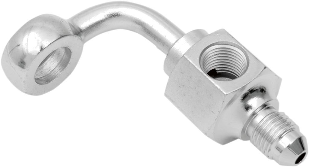 DRAG SPECIALTIES Banjo Fitting -  3/8" x AN3 - 90 - Short 304