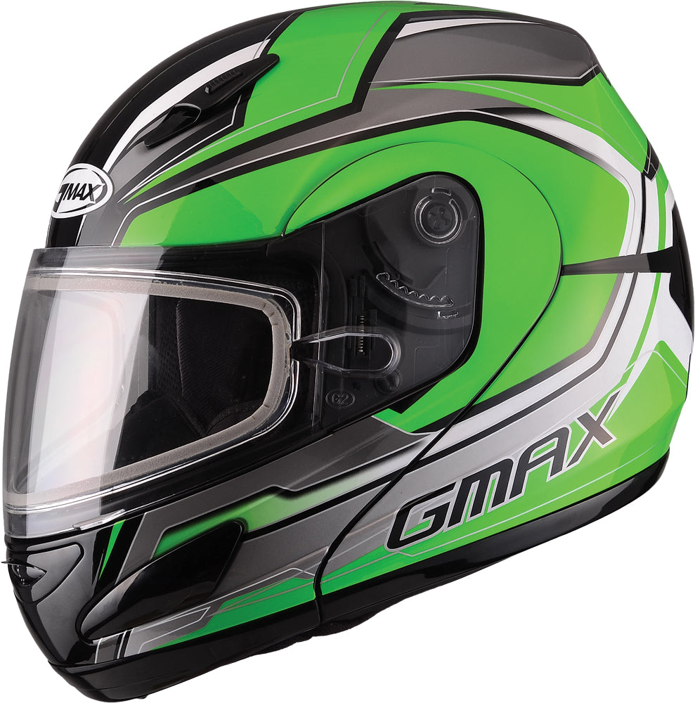 Gm 44s Modular Glacier Snow Helmet Green/Silver/Black Xs