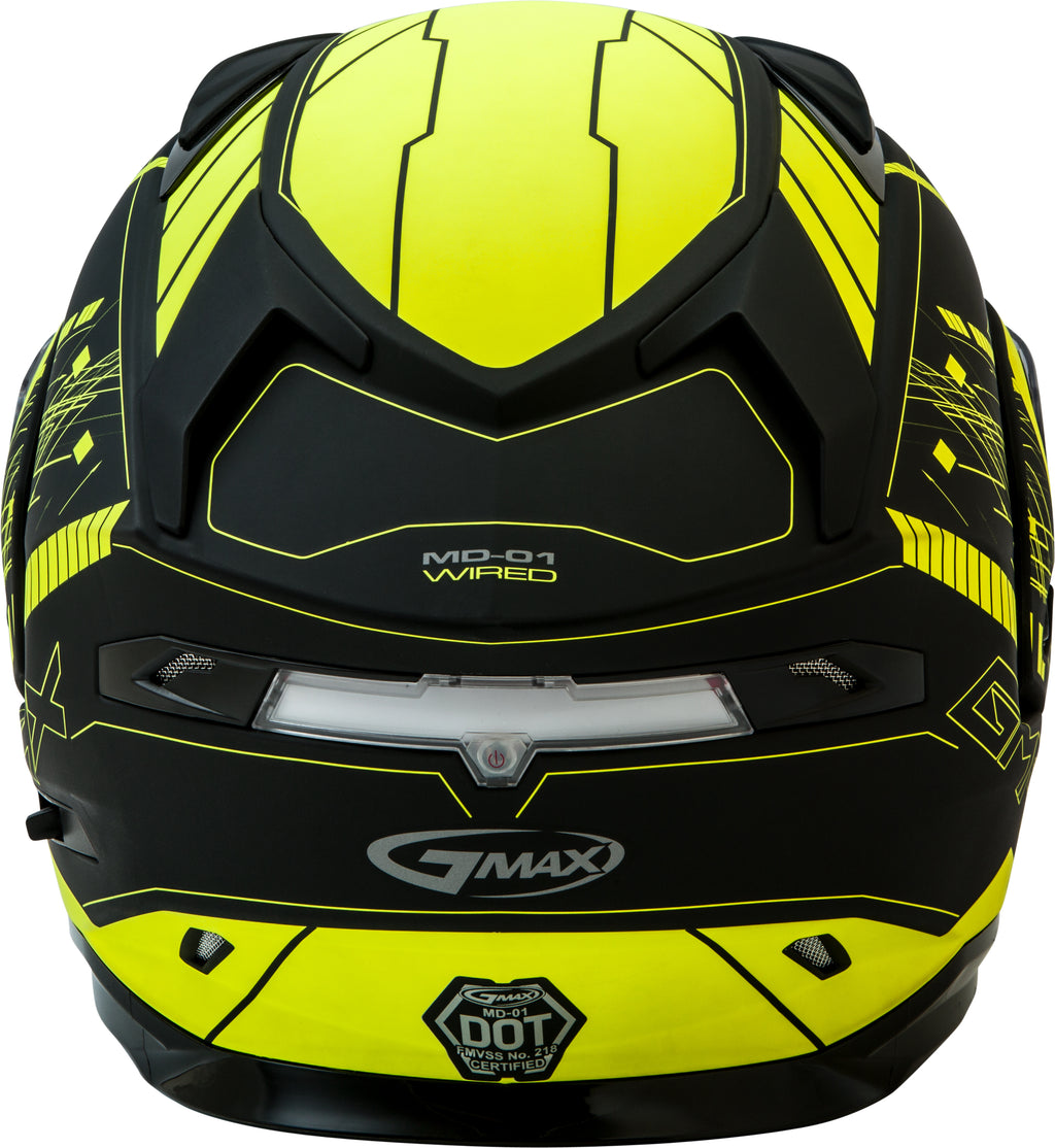 Md 01s Modular Wired Snow Helmet Black/Hi Vis Xl