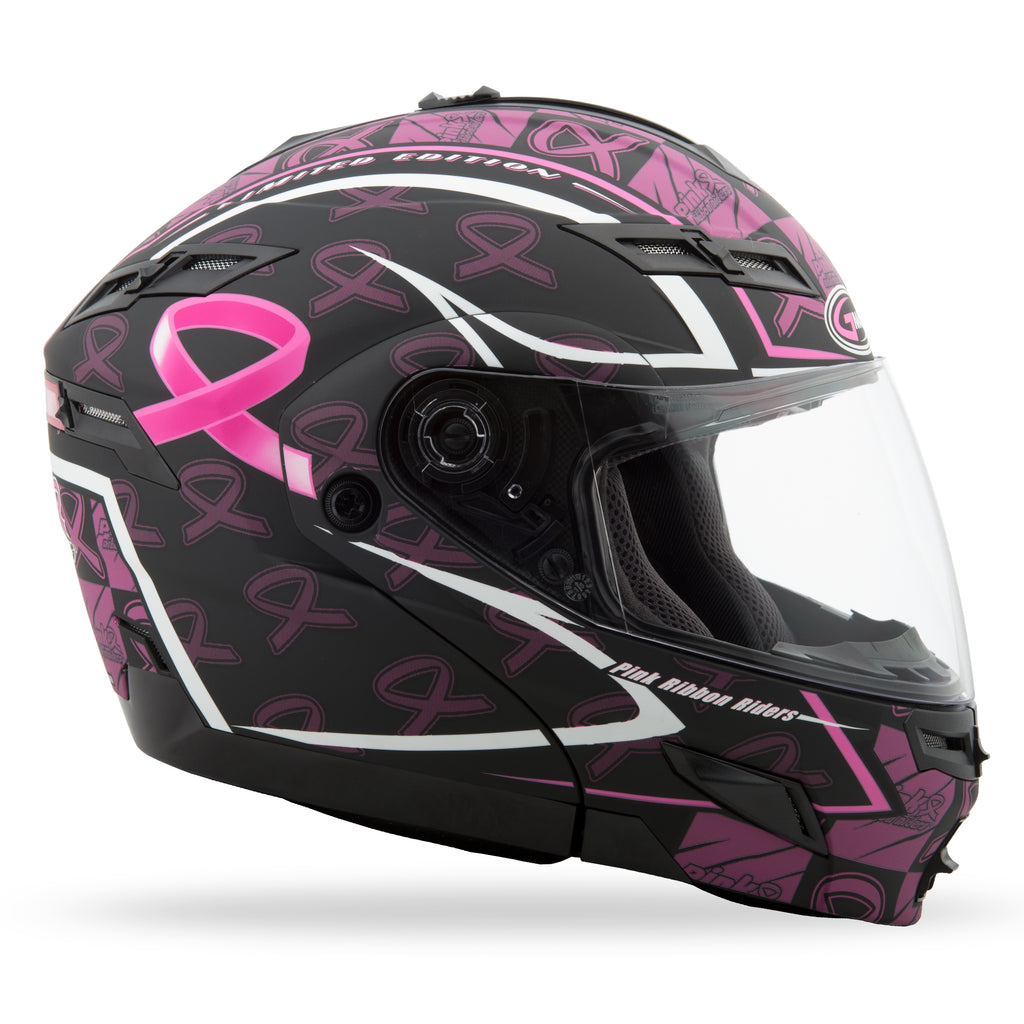 Gm 54s Modular Helmet Matte Black/Pink Ribbon Xs