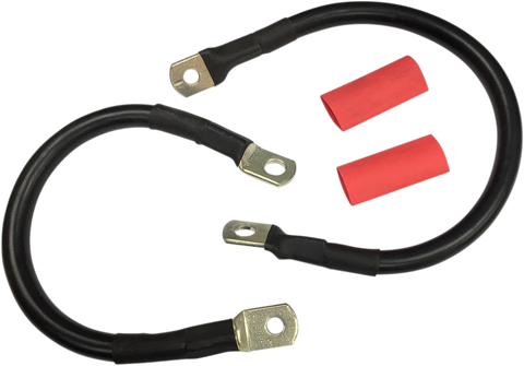 DRAG SPECIALTIES Black Battery Cable Set - '89-'08 ST E25-0091B-D1