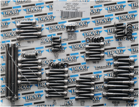 DRAG SPECIALTIES Bolt Kit - Knurled - Motor MK699BK