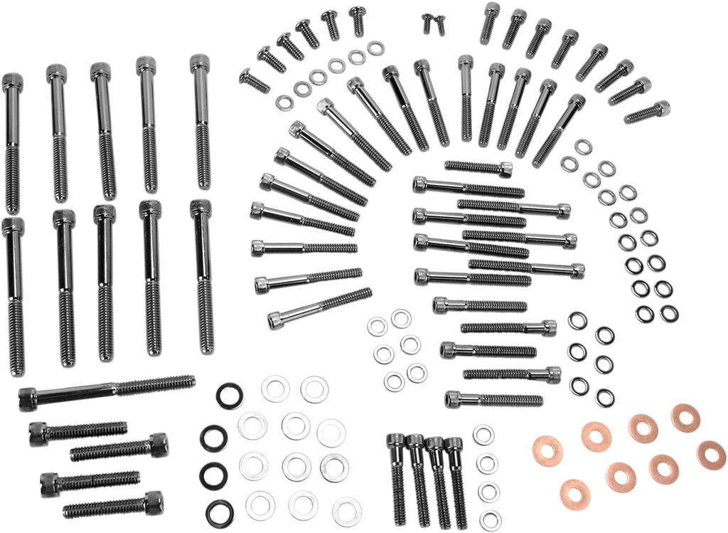 DRAG SPECIALTIES Bolt Kit - Knurled - Motor MK694BK