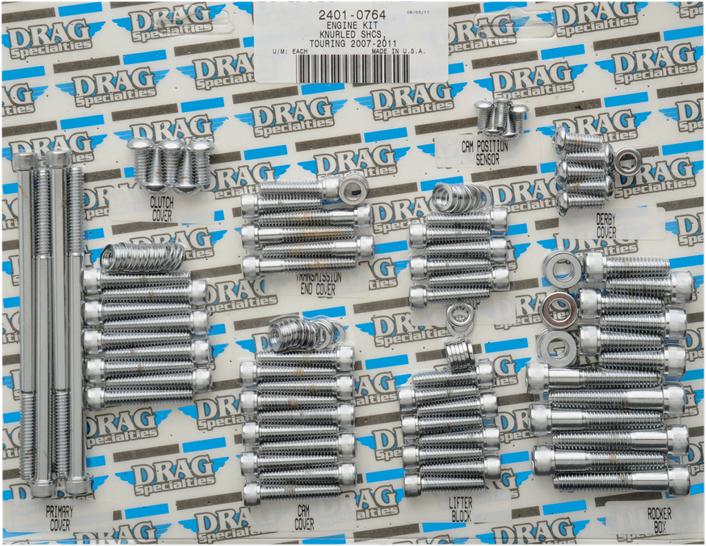 DRAG SPECIALTIES Bolt Kit - Motor - Knurled - Touring MK700
