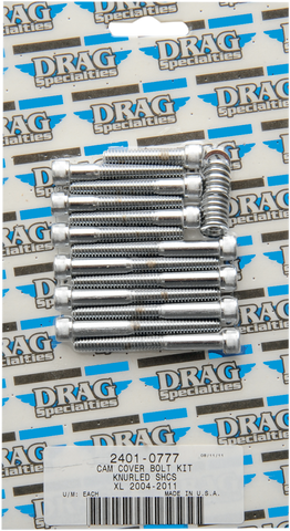 DRAG SPECIALTIES Bolt Kit - Camshaft Cover - Knurled - XL MK687