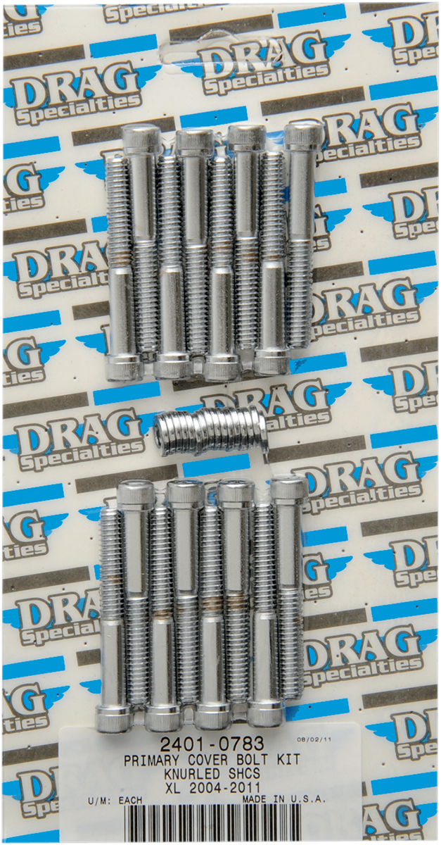 DRAG SPECIALTIES Bolt Kit - Primary - Knurled - XL MK685