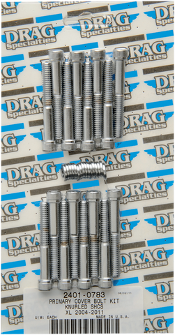 DRAG SPECIALTIES Bolt Kit - Primary - Knurled - XL MK685