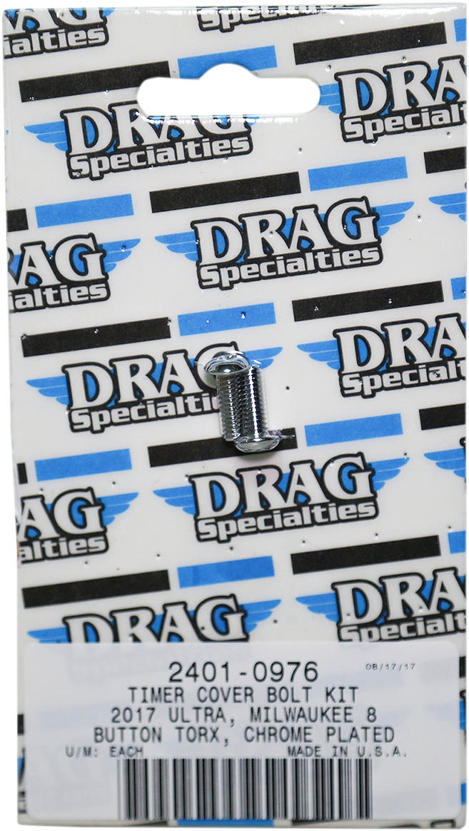DRAG SPECIALTIES Bolt Kit - Timer Cover - Torx - Chrome - M8 MK780