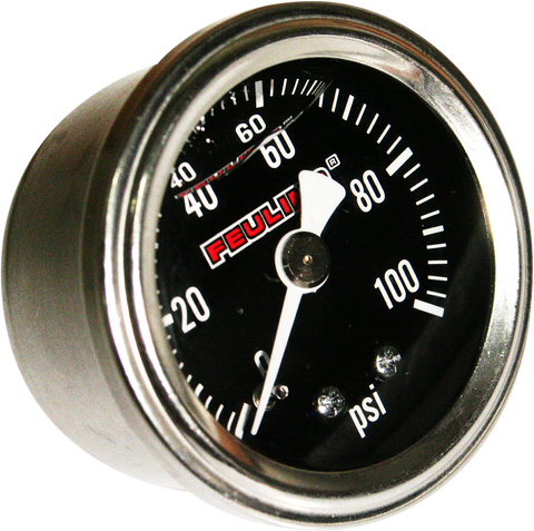 FEULING OIL PUMP CORP. Oil Pressure Gauge - Back Port - Black Face 9043