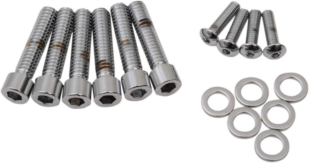 DRAG SPECIALTIES Bolt Kit - Handlebar Control - Chrome - Smooth - M8 MK784S