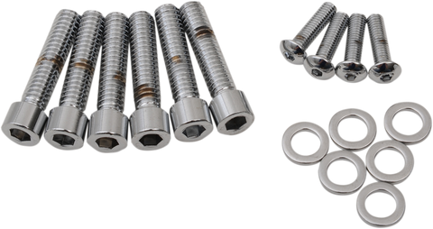 DRAG SPECIALTIES Bolt Kit - Handlebar Control - Chrome - Smooth - M8 MK784S