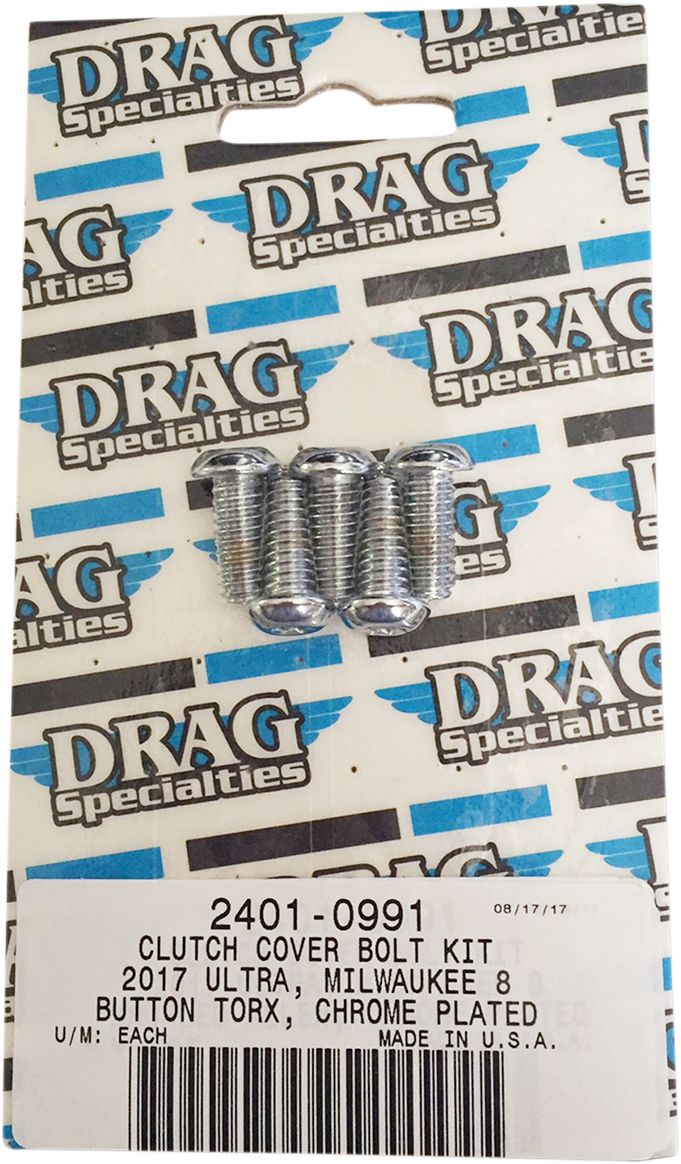 DRAG SPECIALTIES Bolt Kit - Clutch - Torx - Chrome - M8 MK788