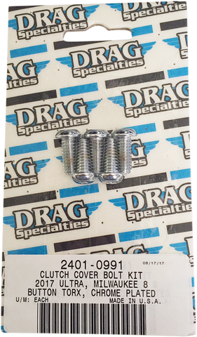 DRAG SPECIALTIES Bolt Kit - Clutch - Torx - Chrome - M8 MK788